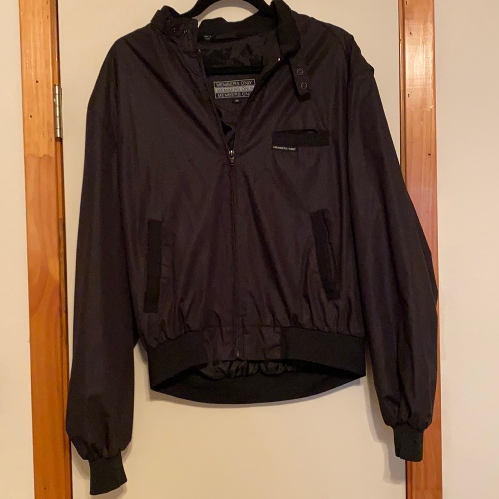 Black Members Only Racer Jacket